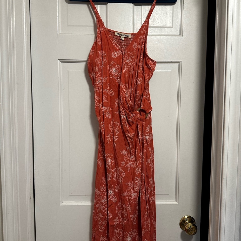 Wallflower Coral Floral Maxi Dress